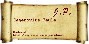 Jagerovits Paula névjegykártya